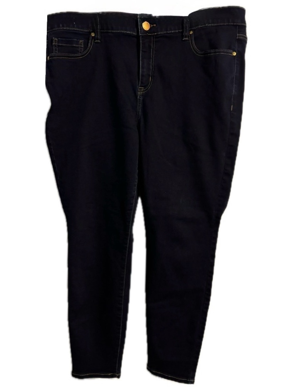 Lane Bryant Dark Wash Skinny Jeans Gold Hardware Plus Size 18
